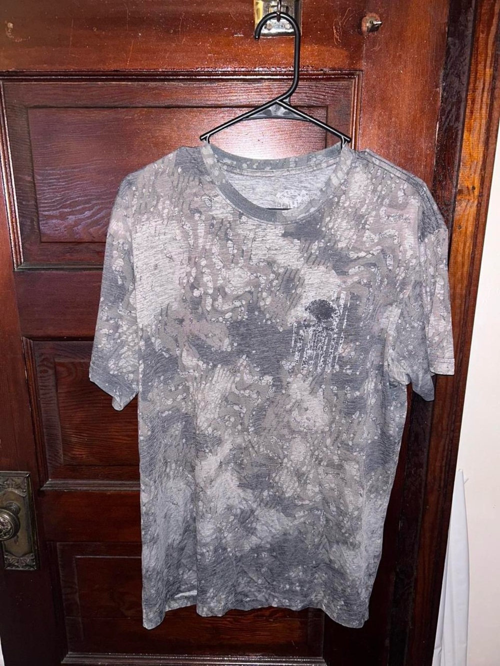 Howitzer Men's Gray Tie-Dye Short Sleeve Crewneck Shirt